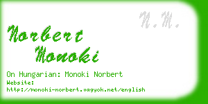 norbert monoki business card